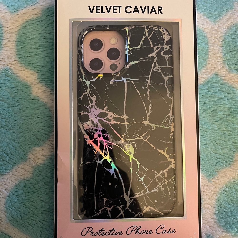 Velvet Caviar Holo Black Marble Iphone 12 Pro Max